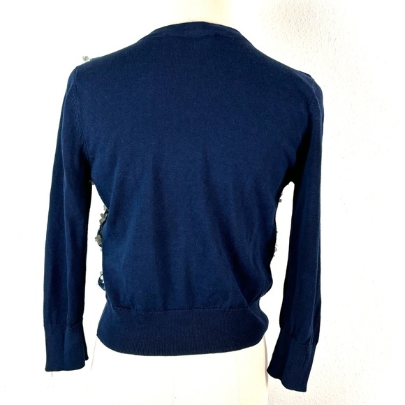 Karl Lagerfeld Paris appliquéd crop cardigan - Picture 3 of 4